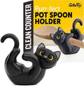 Itera Black Silicone Cat Spoon Rest Kitchen Gadget Utensil Holder