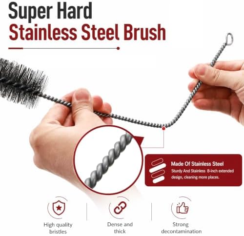 ZOOFOX 8 Pack 16 Inch Extra Long Pipe Cleaning Brush Set, Stainless
