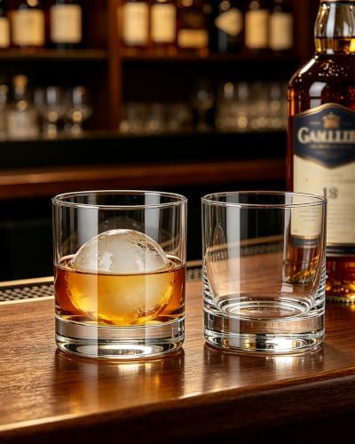 LUXU Whiskey Glasses,11 OZ Short Glass Tumbler,Lowball Glasses Set of