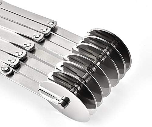 7 Wheel Stainless Steel Pastry Cutter,Expandable Pizza
