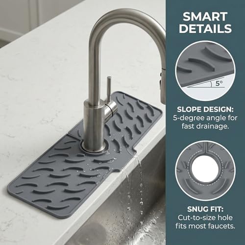 Silicone Faucet Splash-Proof pad, Multifunctional Water-Saving