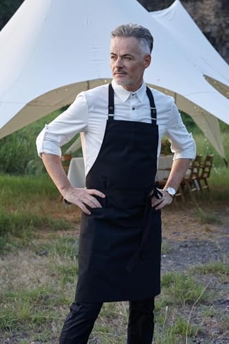 Chef Men Canvas Waterproof Apron Pocket 4251GB
