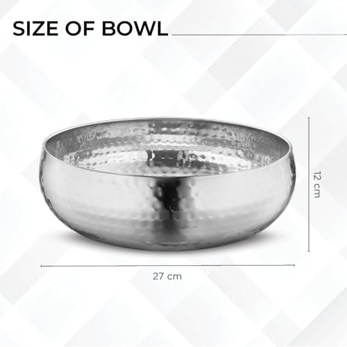 Avador® Set of 3 Premium Stainless Steel Salad Mixing Bowl Hammered