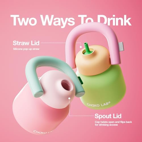 CHAKO LAB 33oz Insulated Water Bottle,Keeps Cold 36H, Cute Design