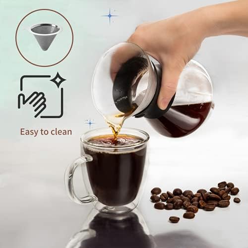 Mixpresso Gooseneck Coffee Kettle, 1.2 Liter (40 Oz), Stainless Steel