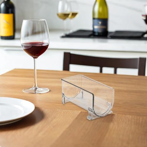 Garneck 2pcs Stackable Plastic Wine Racks, Countertop Bottle Holder