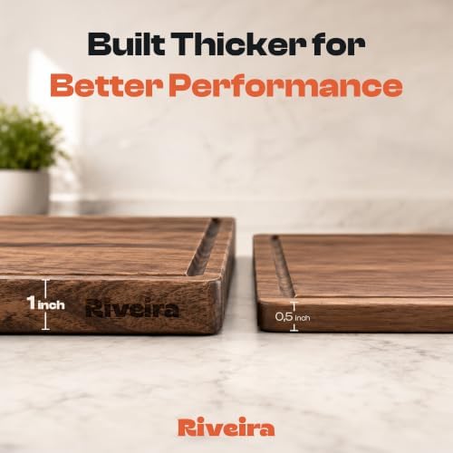 Riveira Walnut Cutting Board, 30 x 20 x 1 Inch
