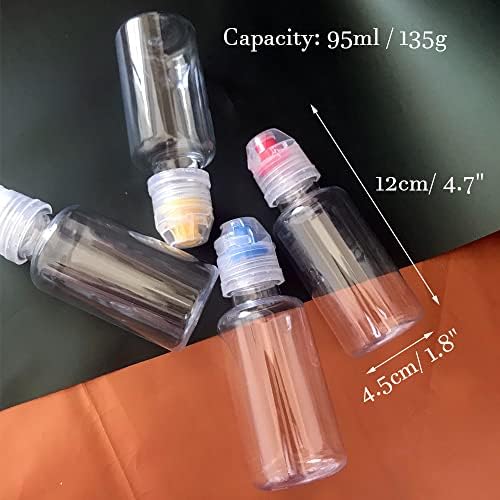 4pcs Mini Honey Squeeze Bottle Refillable Condiment Container