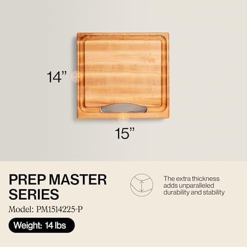 John Boos Block Maple Reversible Cutting Board, 15 x 14 Inches