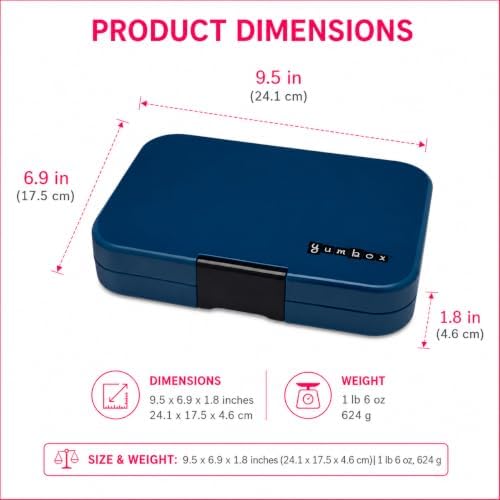 Yumbox Tapas Leakproof Bento Box, 5 Compartments, Monte Carlo Blue