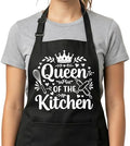 Queen of the Kitchen Apron for Women Cooking Baking,Queen of the