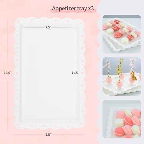 Pack of 11 NWK Cake Stand Set of Cupcake Stand, Tray & Table Cloth