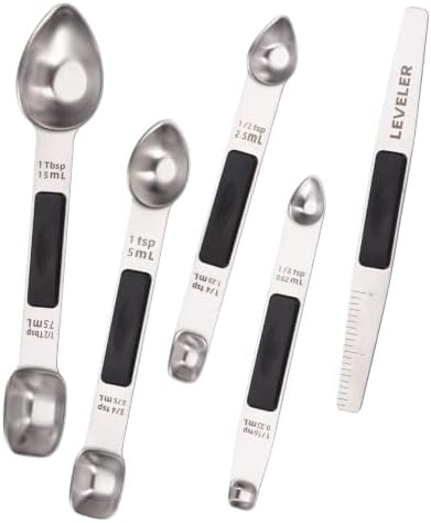 Magnetic Measuring Spoons,Stainless Steel Dual Sided Tablespoons,Extra