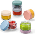 NETANY 2oz Glass Salad Dressing Containers, 6-Pack Small Sauce