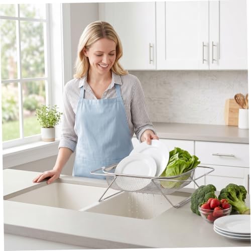 Stainless Steel Strainer, Expandable over the Sink Basket Mesh