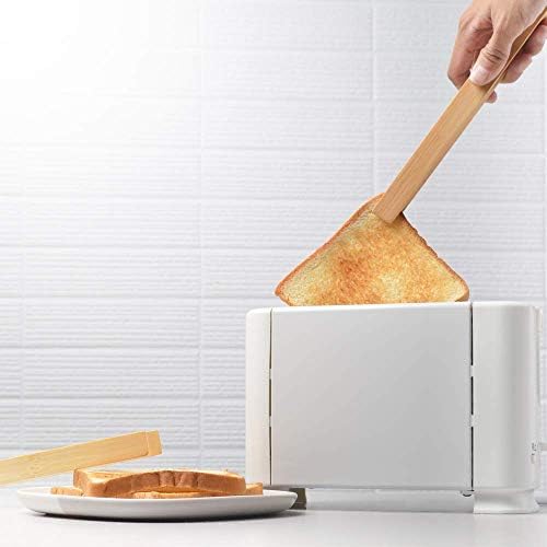 Magnetic Bamboo Toaster Tongs, Set of 2