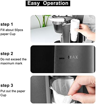 Agatige Paper Cup Holder, Visual Window Design Dust Proof Black Coffee