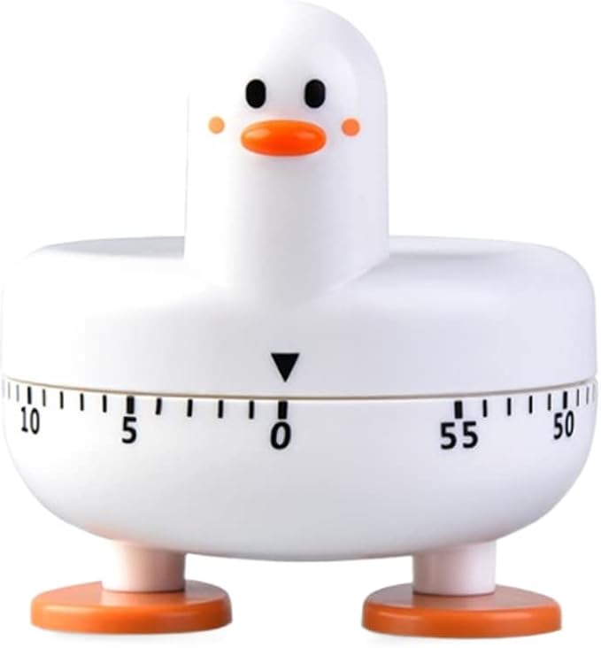 Cooking Timer Cute Duck Kitchen Timer 60 Minute Wind Up Mechanical Rotating by YEEKIDAIJ