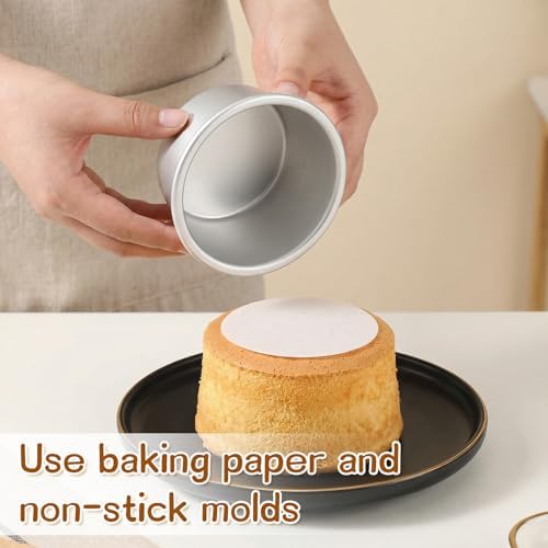 EupHHonycs 4 Inch Cake Pan Set of 18, Aluminum Round Cake Pans Mini