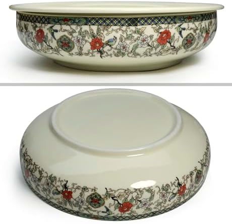 Liang Baobao Porcelain Tea Tray 10 inch, Double-Layer Tray Storage