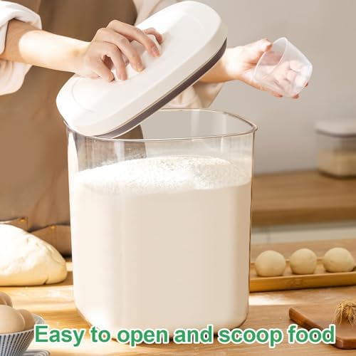 Large Rice Storage Container 15 - 20 Lbs, Airtight Dry Food Flour