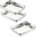Herogo 121⁄3 x 93⁄4 x 2 Inch Deep Stainless Steel Baking Pan Set of 3