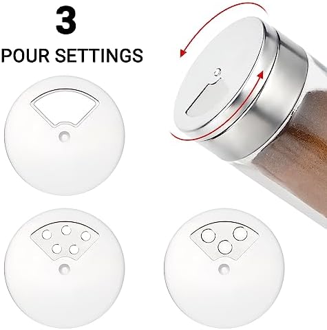 Segarty Spice Jar with Shaker Lids, 6 Pack 6 oz Spice Jars with