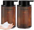 KASUNTING Amber Glass Foaming Dispenser, 11 Fl Oz 2 Pack