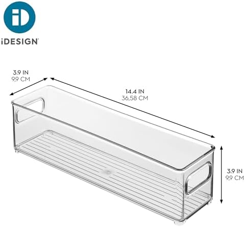 iDesign Stackable Fridge Bins with Handles, Set of 3