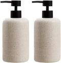 Soap Dispensers,13.53 OZ, 2 PCS,Sandstone Look Beige Empty Bottles