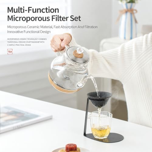 Microporous Ceramic Coffee Filter Porous Pour Over Dripper Stand