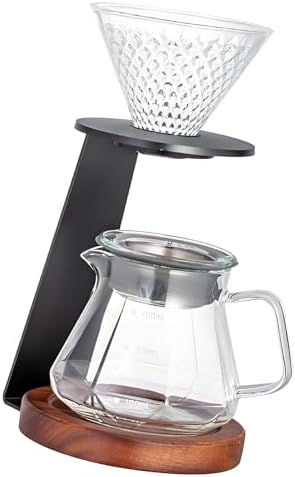 Stylish Coffee Dripper Set with Metal Stand for Pouring Over