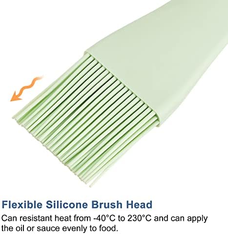 uxcell Silicone Spatula & Brush, 10" Double-Use Kitchen Utensils for