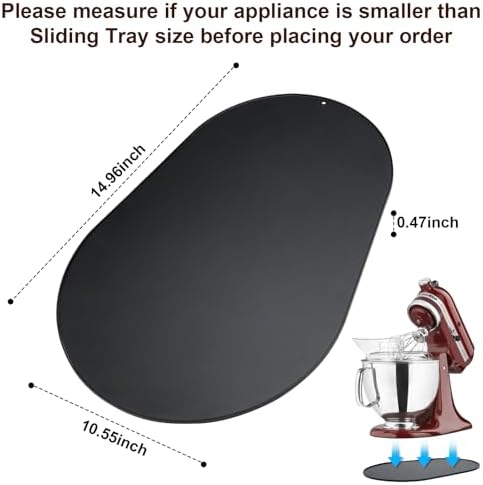 Metal Sliding Mat for KitchenAid Stand Mixer, 5-8 Qt