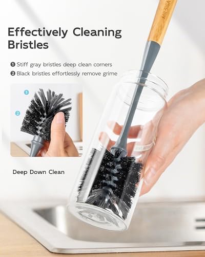 MR.SIGA Water Bottle Brush, Long Handle Bottle Brush for Sports