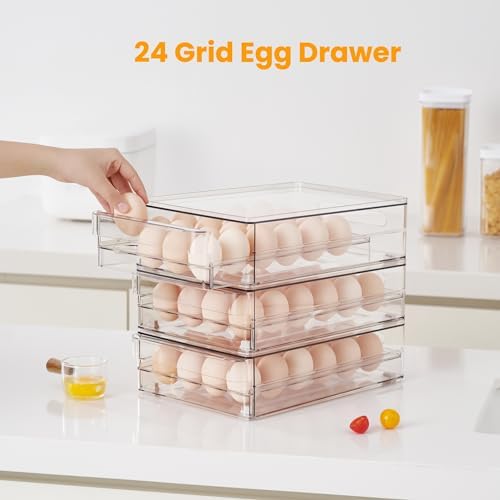 vacane 24-Egg Drawer for Fridge, Clear