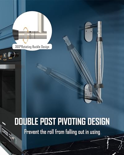 Under Cabinet Paper Towel Holder, One-Hand Operable, Silver