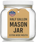 kitchentoolz Half Gallon Mason Jar - Wide Mouth 1/2 Gallon Glass Jar