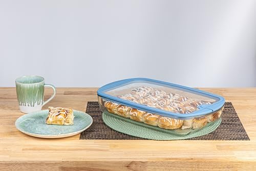 Sio 9x13 Glass Baking Dish with GLASS LID Lids Large Airtight