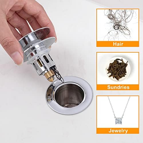 Universal Pop-Up Bathroom Sink Stopper - for 1.1~1.5 Inch Wash Basin