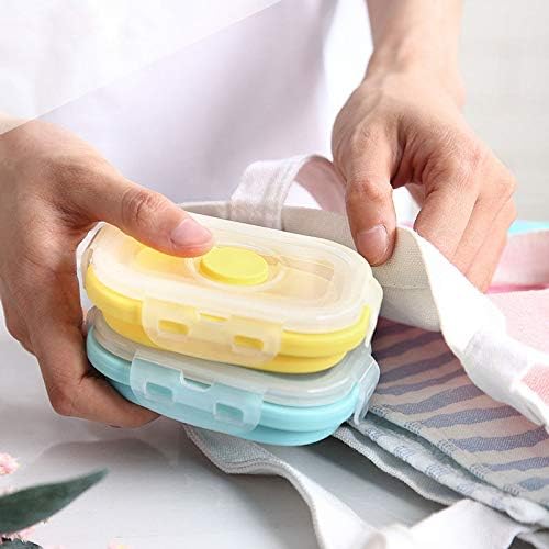 Collapsible Silicone Food Storage Container, Portion Control Lunch