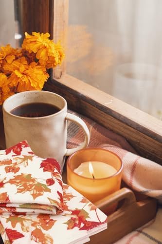Sg6 Fall Leaves Kitchen Linen Set, 6 Pieces, 2 Towels, 2 Pot Holders