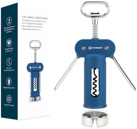 KITCHENDAO Luxury 3 in 1 Wine Opener with Foil Cutter, Beer Bottle