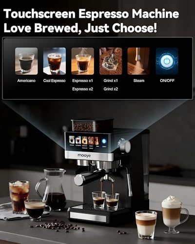 Espresso Machine with Grinder, 20Bar, Black