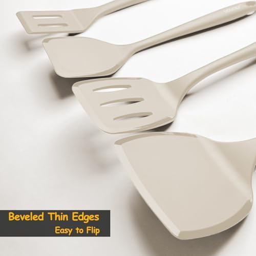 Silicone Spatula Set, 600°F Heat Resistant Kitchen Utensils, 4-Pcs