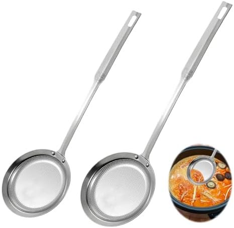 2 Pack Fine Mesh Stainless Steel Colander Filte Grease Foam Extra Fine