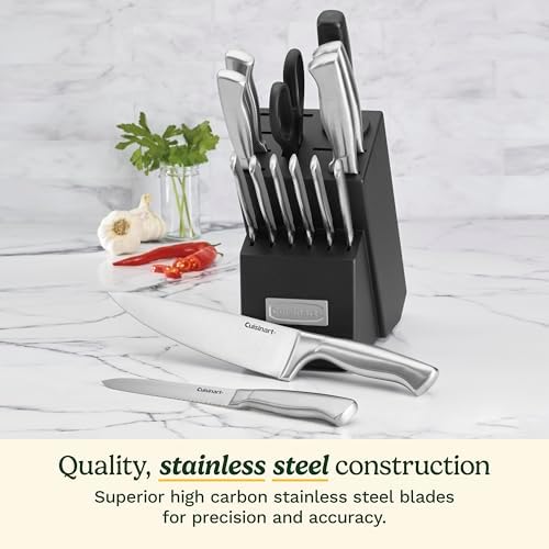 Cuisinart 15-Piece Stainless Steel Hollow Handle Block Set, C77SS-15PK