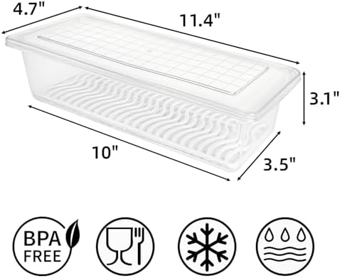 SOUJOY 6 Pack Produce Saver Containers, 1.5L, with Lids