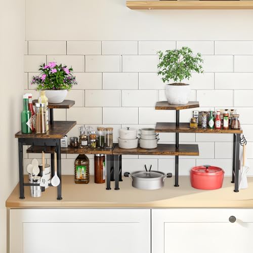 3-Tier Countertop Organizer Shelf, Brown