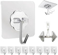 DDMY Adhesive Wall Hooks Clear 50lb(Max) Heavy Duty Hanging Sticky-10